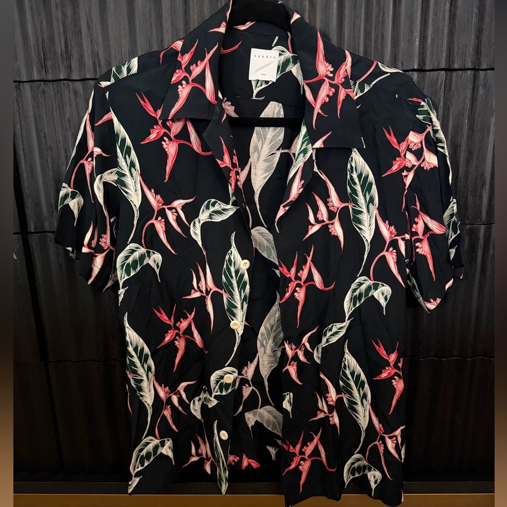 Sandro Black Button-Up Shirt